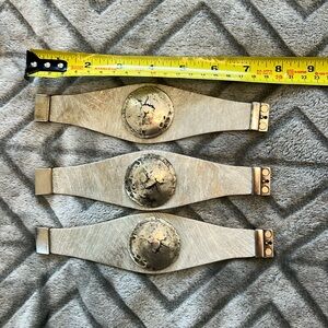 Bohemian inspired Leather Cuff with magnetic closure